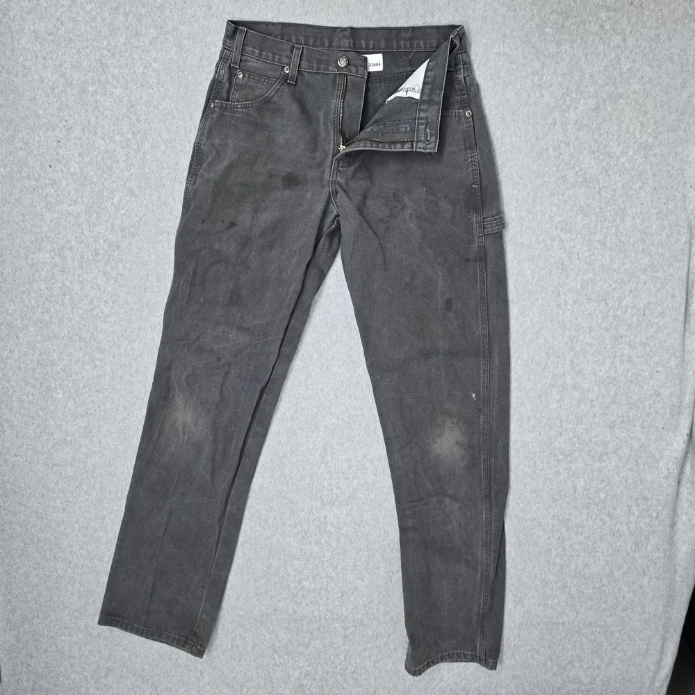 Dickies Men Pants Gray 30x32 Y2K Carpenter Canvas 33